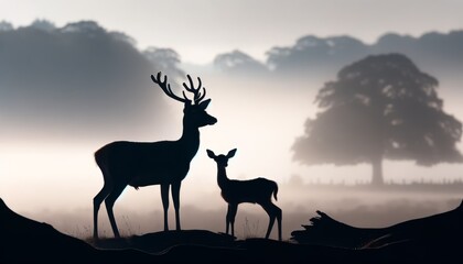 Deer Silhouette at Dusk