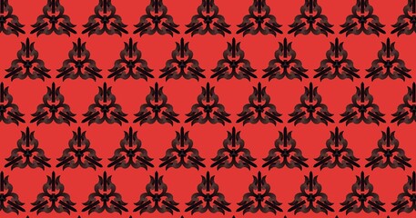 Seamless pattern design with ornament motifs 