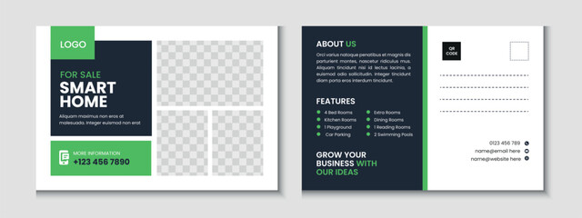Real Estate Postcard Template Design