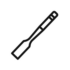 chisel icon Black line art vector