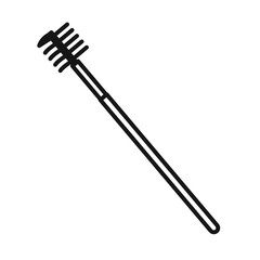 Eyebrow brush icon Black line art vector
