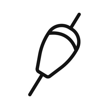 recommend clip art: Fishing float icon Black line art vector