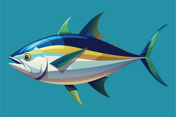 Obraz premium fish on blue background fish in the water