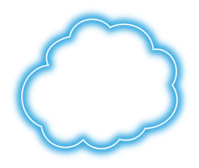 Cloud Neon Sign SVG