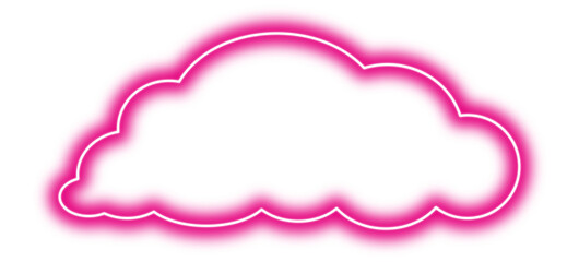 Cloud Neon Sign SVG