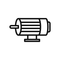 Motor icon Black line art vector