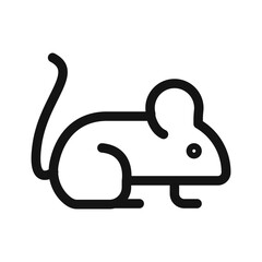 mouse animal icon Black line art vector
