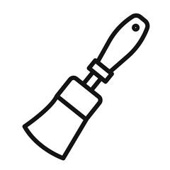 paint brush icon Black line art vector