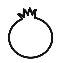 pomegranate icon Black line art vector