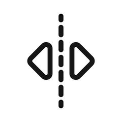 Reflect tool icon Black line art vector