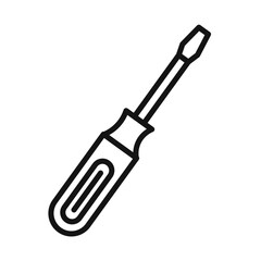 Screwdrive icon Black line art vector