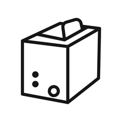 toaster icon Black line art vector