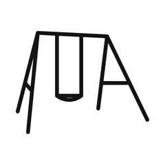 Swing Icon Black line art vector