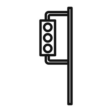 recommend clip art: traffic light icon Black line art vector