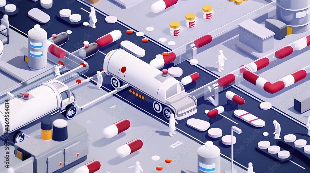 Poster Animated Infographic Visualizing Medication Delivery Timeline and Efficiency