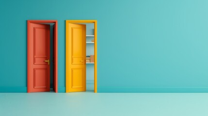 Minimalist Vision of Education: Books, Doors, and Colors