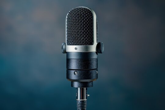 A compact desktop microphone with a clean, minimal design on a simple background, perfect for clear audio recordings and professional communication setups.