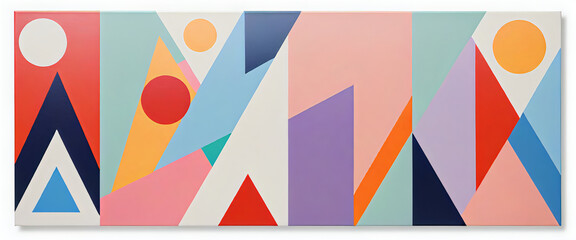 illustrazione con elementi geometrici a tema minimalista astratto contemporaneo