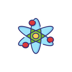 Science line icon. Atom, orbit, nuclear. Education concept. Can be used for topics like school, physics, studying