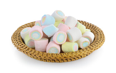  marshmallows candy on white background