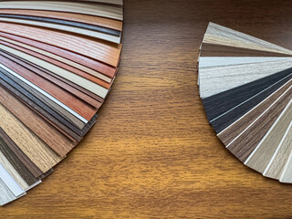  Design materials tool  vinyl floor example of  wooden catalog close up