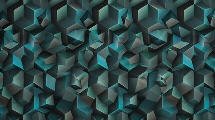 Obraz premium dark grey and jade seamless, geometric design with a subtle gradient in the background 