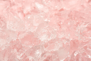Pieces of crushed ice as background, closeup © New Africa