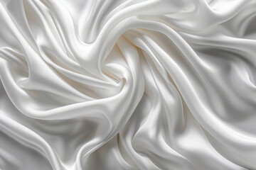 Obraz premium White Satin Draped Fabric Texture