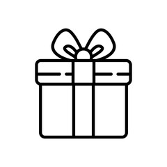 gift icon vector in line style