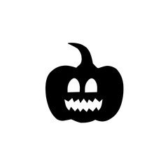 Halloween pumpkin silhouette set vector illustration.