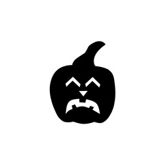 Halloween pumpkin silhouette set vector illustration.