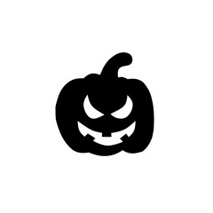Halloween pumpkin silhouette set vector illustration.