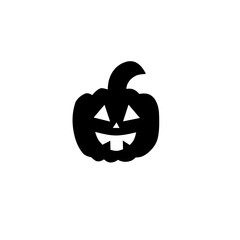 Halloween pumpkin silhouette set vector illustration.