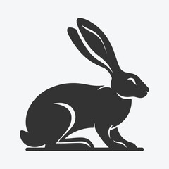 Obraz premium Majestic Hare Silhouette, Ideal for Artistic and Design Endeavors