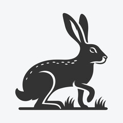 Obraz premium Majestic Hare Silhouette, Ideal for Artistic and Design Endeavors
