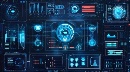 Fototapeta premium Futuristic Technology Interface