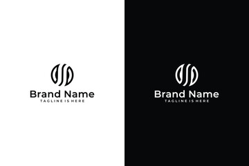 Abstract SD initials vector logo