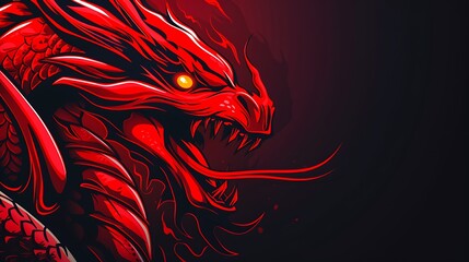 Fiery Dragon Illustration
