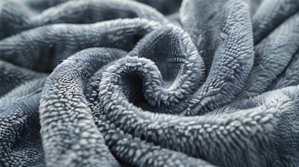 Fototapeta premium Soft Gray Blanket Close-up