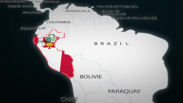 Peru Map Animated 3D