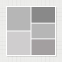 Photo Frame Collage Templates Monochrome Collection