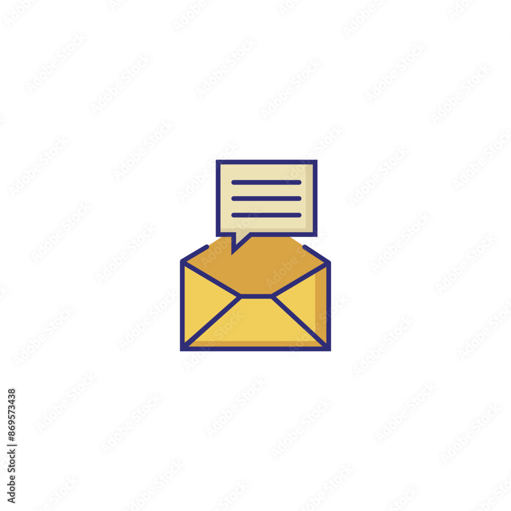 Poster message line icon. newsletter, envelope, letter. communication concept. can be used for topics like 