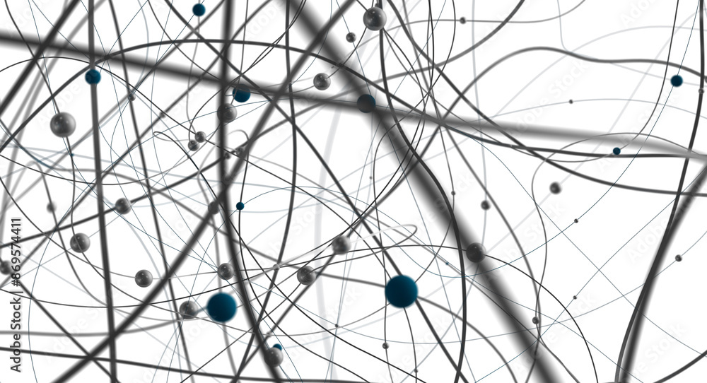 Aufkleber The structure of the network connection of points and lines. Data technology.