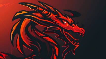 Fiery Dragon Illustration