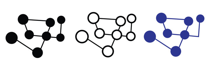 Connection icon. Hub network connection isolated on white background. Vector illustration.	