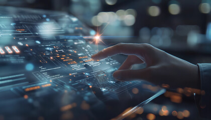 Interactive Futuristic Touchscreen Display - Cutting-Edge Technology