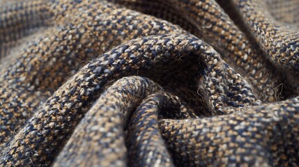 Fototapeta premium Close Up of a Brown and Blue Fabric