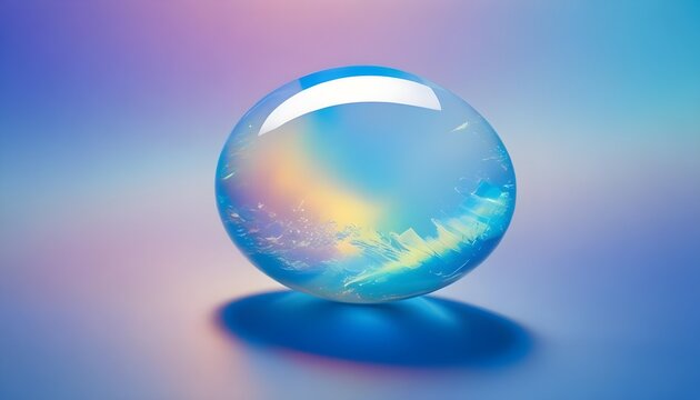 Close up isolated blue opal with copy space background