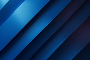 Obraz premium Elegant Blue Abstract Background with Diagonal Shapes and Shadows, High Resolution, Volumetric Lighting, Modern Wallpaper Design, Geometric 3D Effect, Metallic Sheen, Gradient, Soft Focus