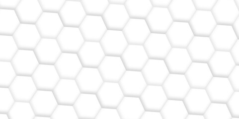 Fototapeta premium 3d hexagonal structure futuristic white background and embossed hexagon abstract with hexagon background. honeycomb hexagonal background. Hexagon shape, white, shiny black. hexagon pattern shape.